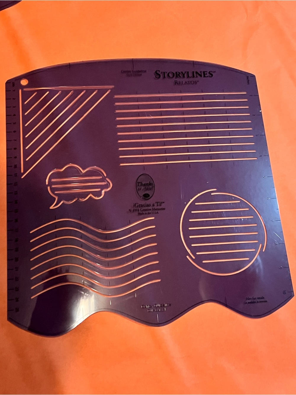 3 Creative Memories Blue  StoryLines Journaling Stencil
